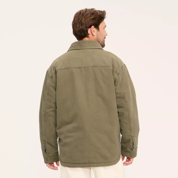 Woolrich x Target Men Tall L /‎ LT Large Twill Shacket Jacket Olive Green NWT - Picture 9 of 11